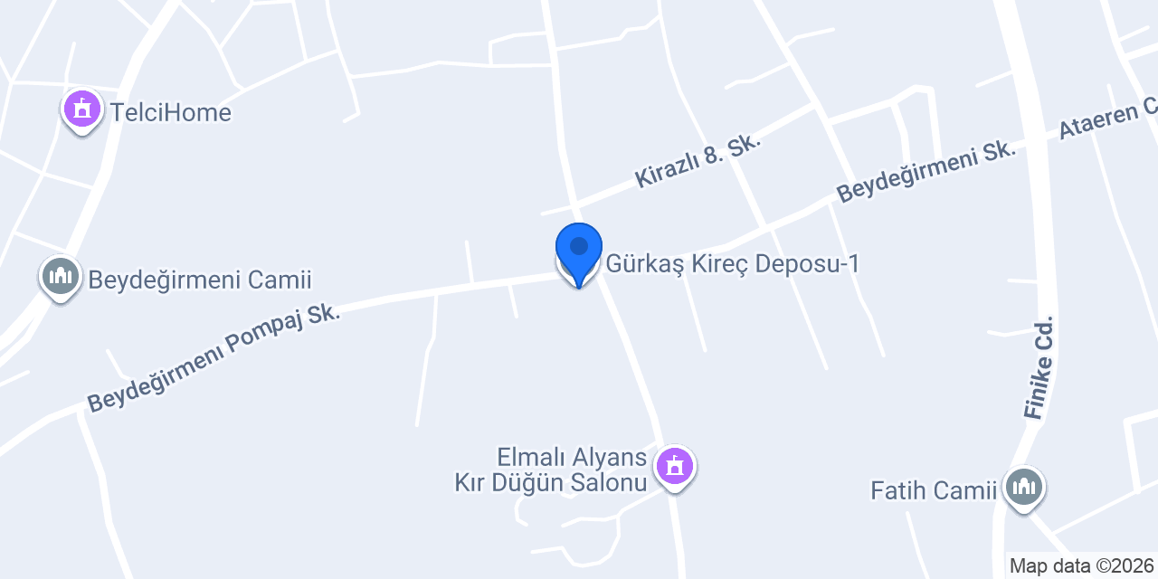Gürkaş Kireç Deposu-1 konumu
