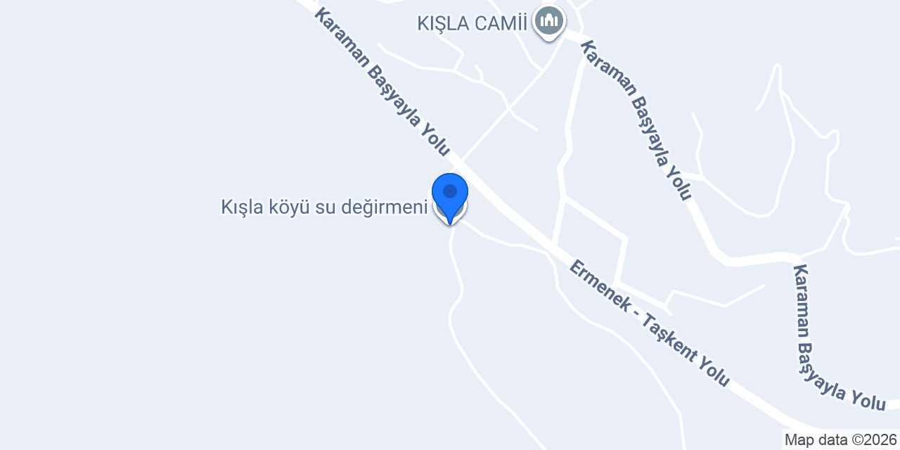 Kışla köyü su değirmeni konumu