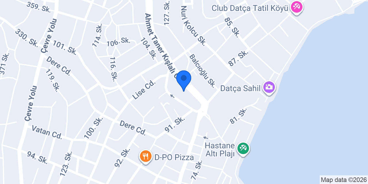 Datça Halk kütüphanesi konumu