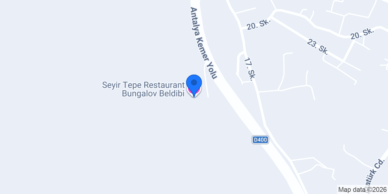 Seyir Tepe Restaurant Bungalov Beldibi konumu