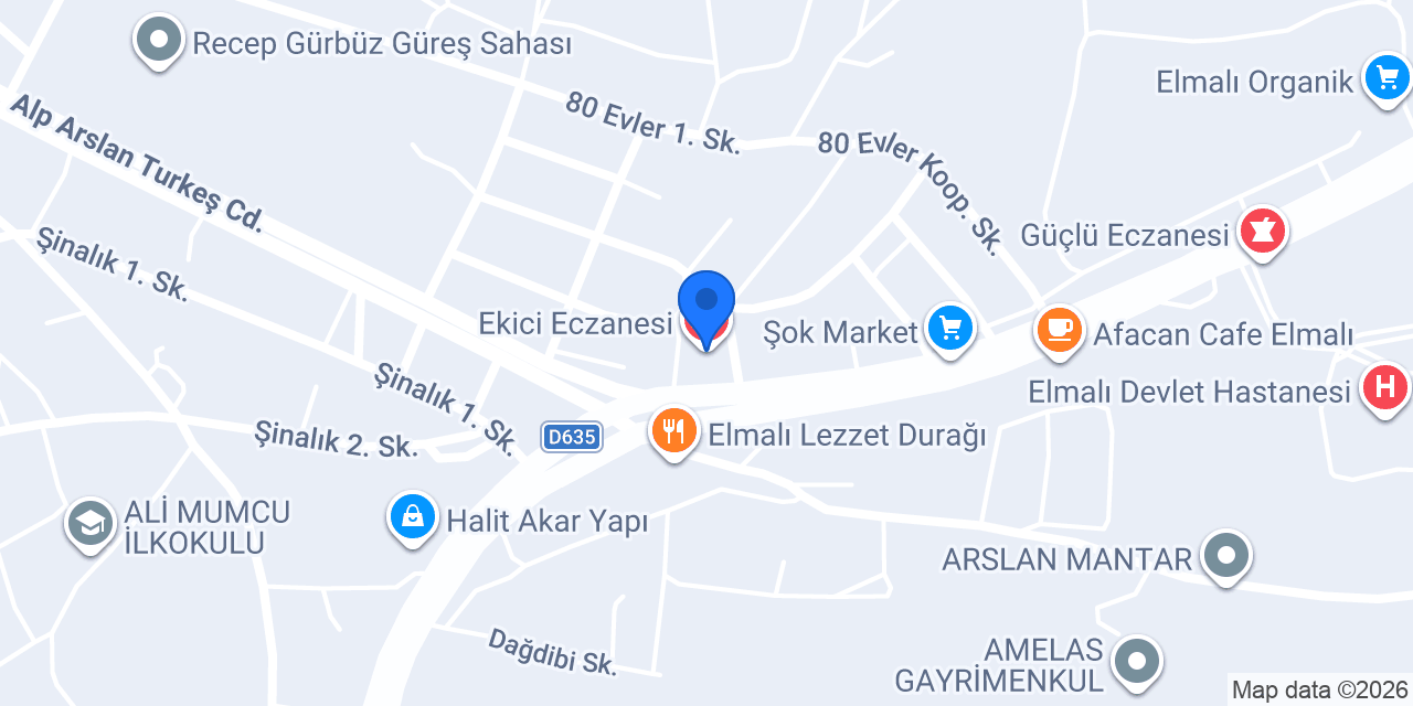 Ekici Eczanesi konumu