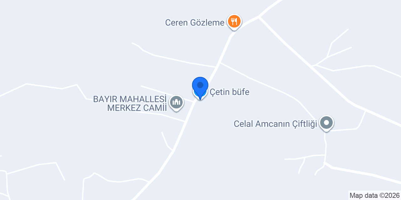 Çetin büfe konumu