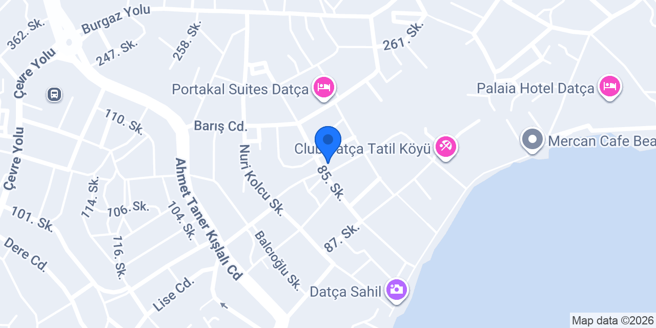 Beyaz Ev Otel konumu