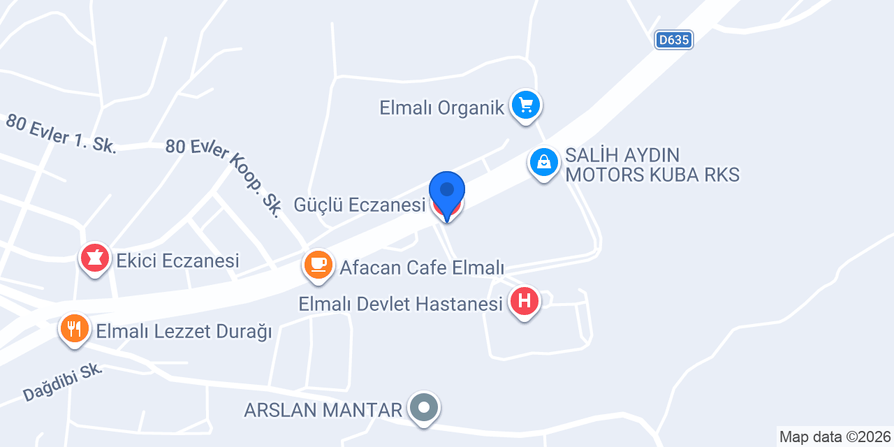 Güçlü Eczanesi konumu