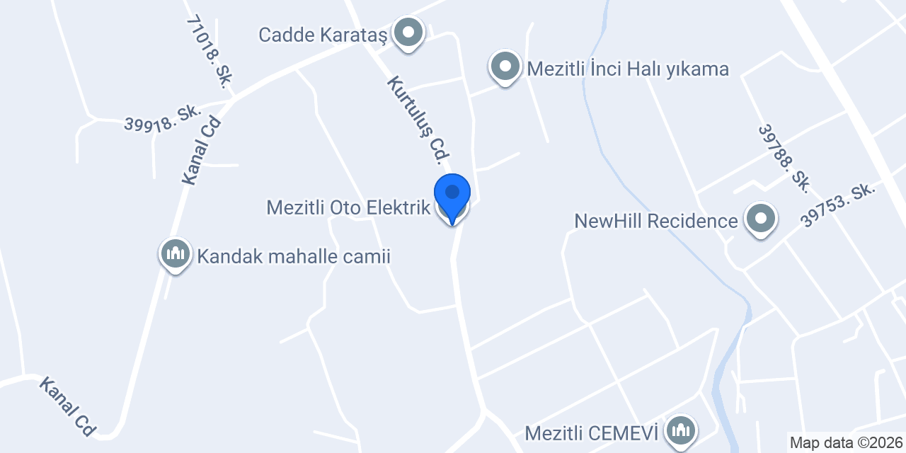 Mezitli Oto Elektrik konumu