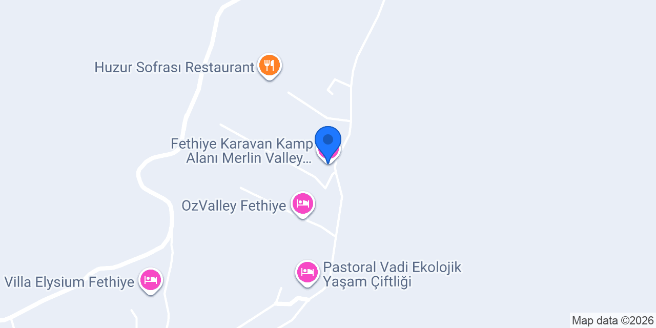 Fethiye Karavan Kamp Alanı Merlin Valley Caravan Camping konumu