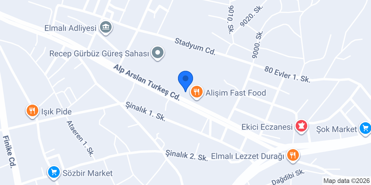 Perakende Tarım Elmalı konumu