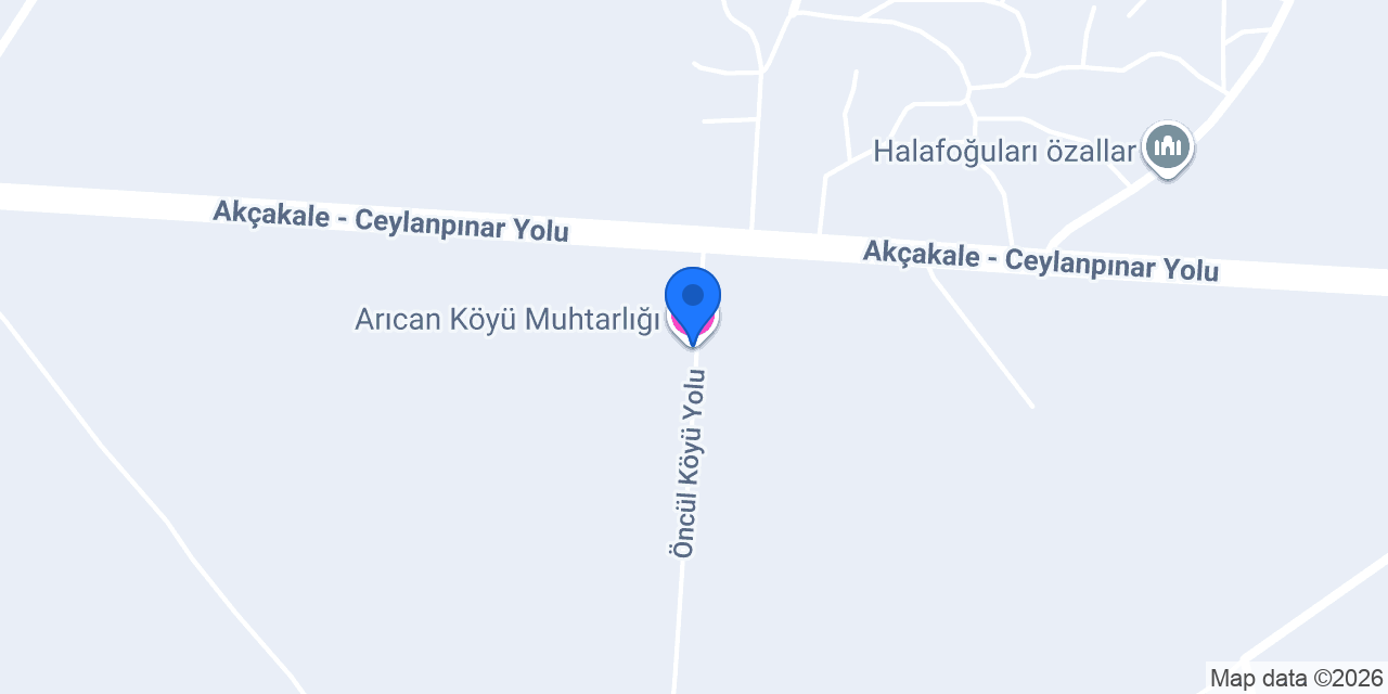 Arıcan Köyü Muhtarlığı konumu