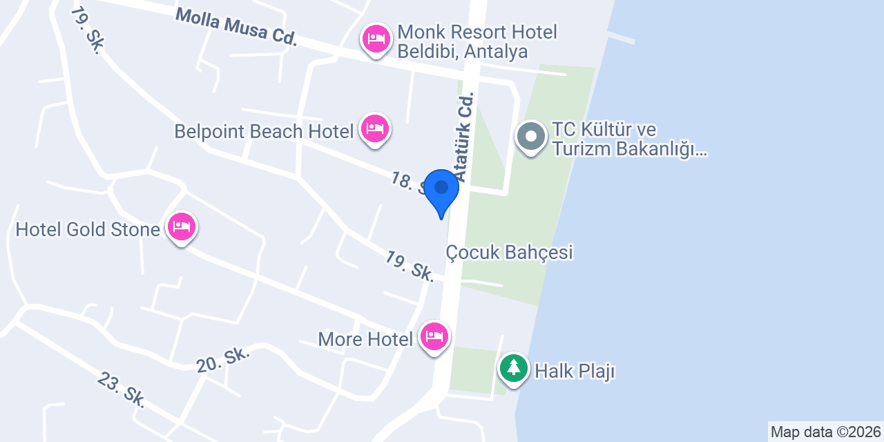 Beldibi Beach Hotel konumu