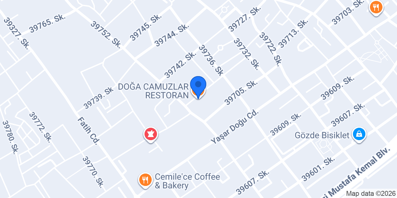 DOĞA CAMUZLAR RESTORAN konumu