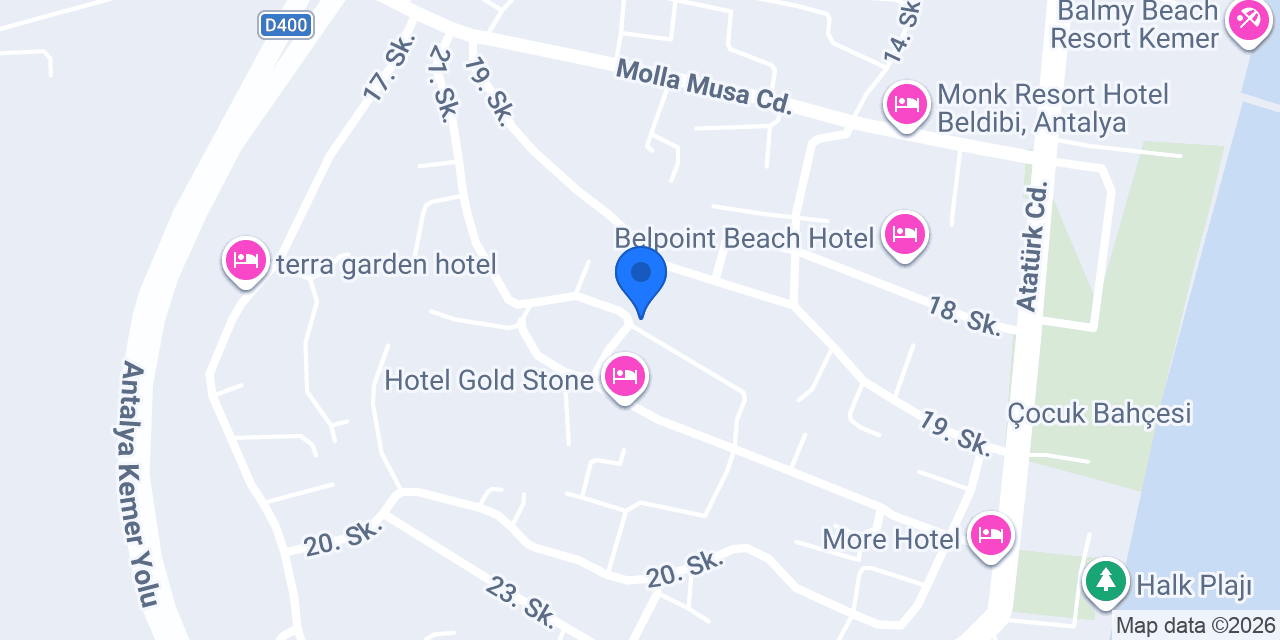Begonya Hotel Kemer konumu