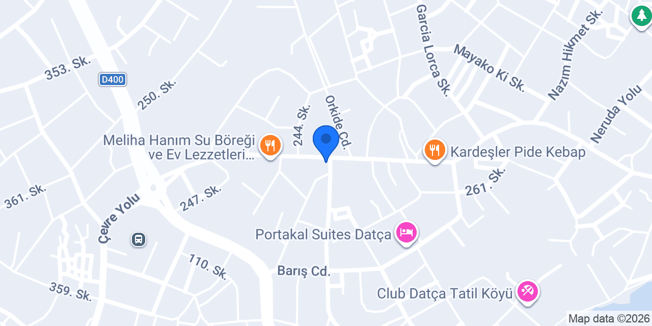Boğaziçi pide Salonu Datça konumu