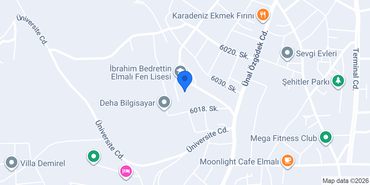 Elmalı Anadolu Lisesi konumu