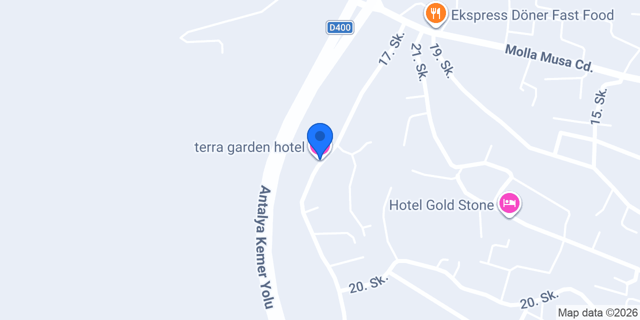 terra garden hotel konumu