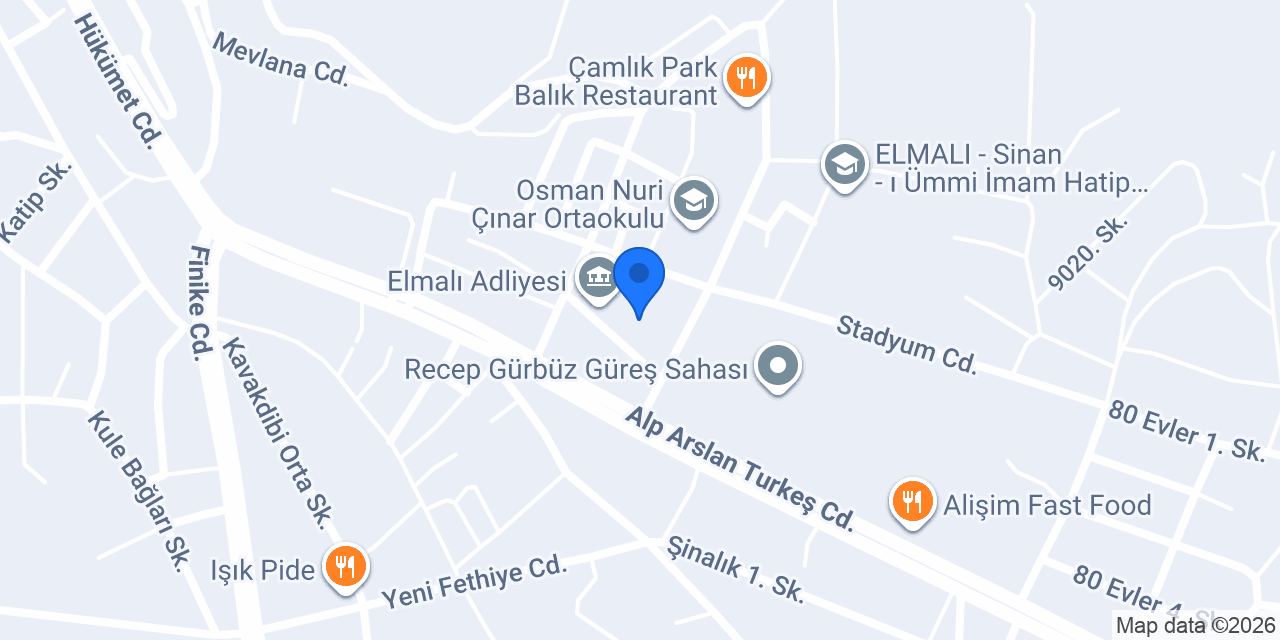 Elmalı Müftülüğü konumu