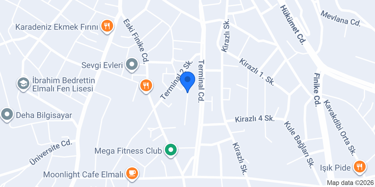 Elmalı kafe Hasir cafe konumu