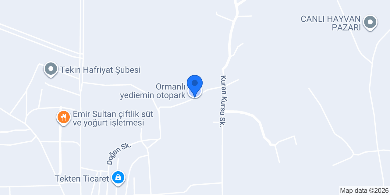 Ormanlı yediemin otopark konumu