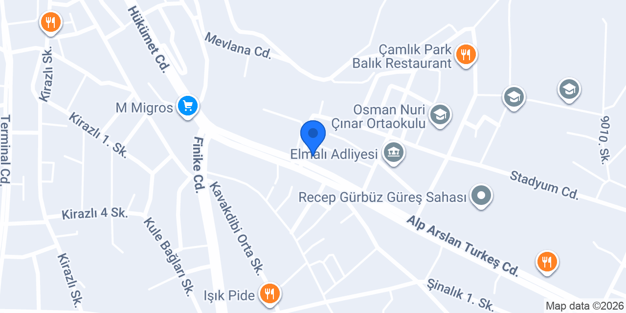 Diş Hekimi Sema İstekli konumu