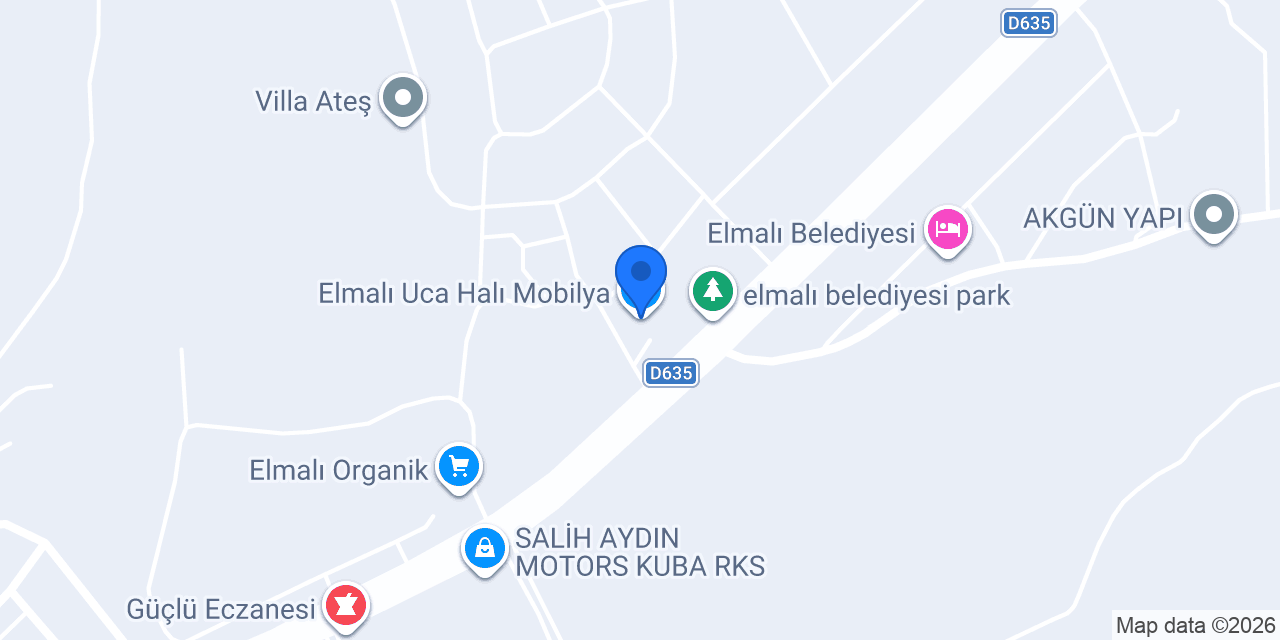 Elmalı Uca Halı Mobilya konumu
