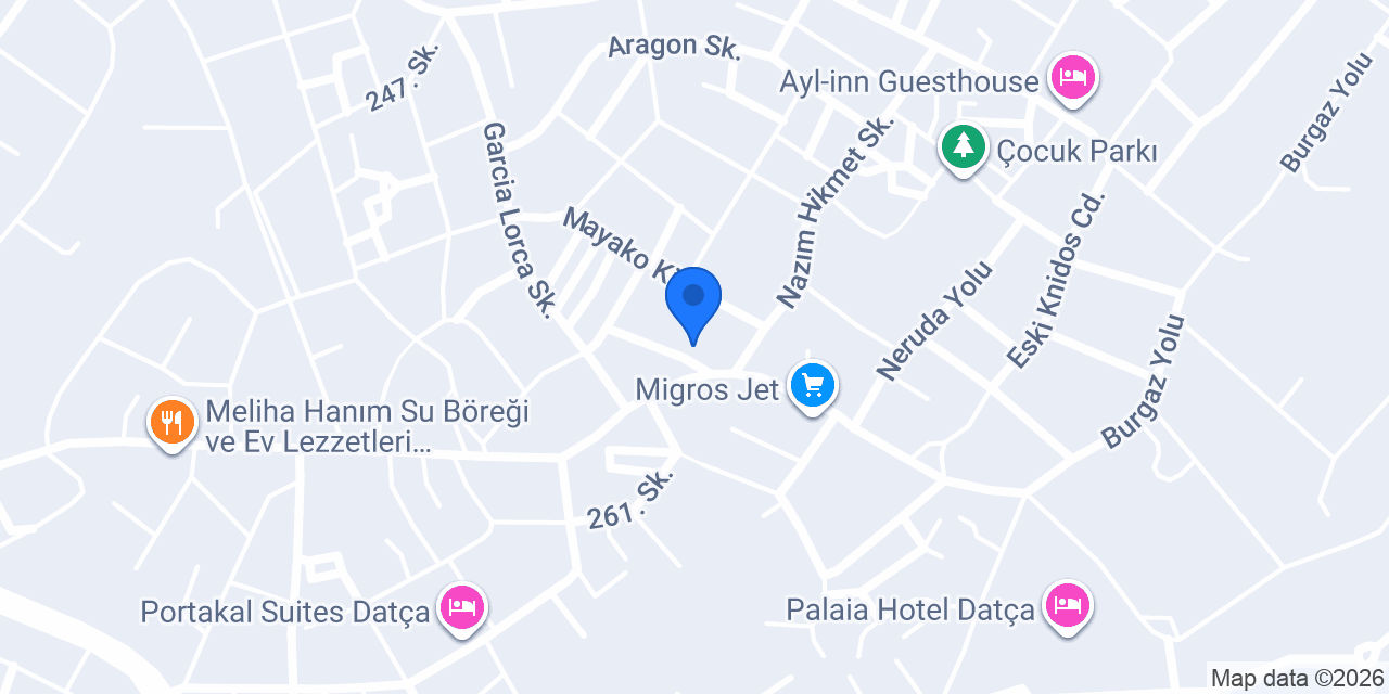 Datça Göztepe Su konumu
