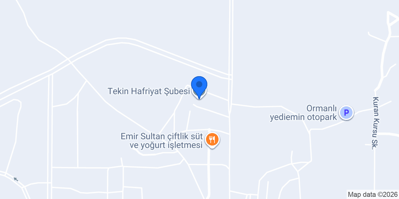 Tekin Hafriyat Şubesi konumu