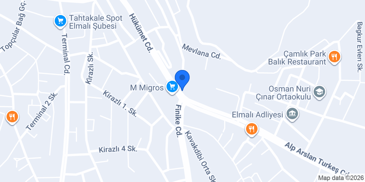 Elmalı simit evi konumu