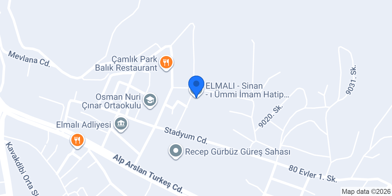 ELMALI - Sinan - ı Ümmi İmam Hatip Ortaokulu konumu