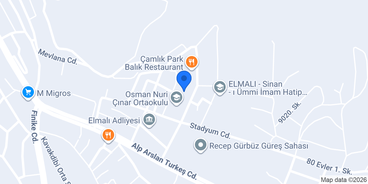 Sebat Çınar ilkokulu konumu