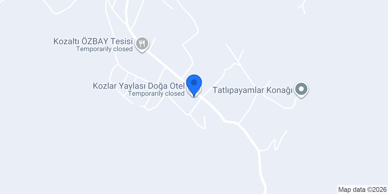 Kozlar Yaylası Doğa Otel konumu