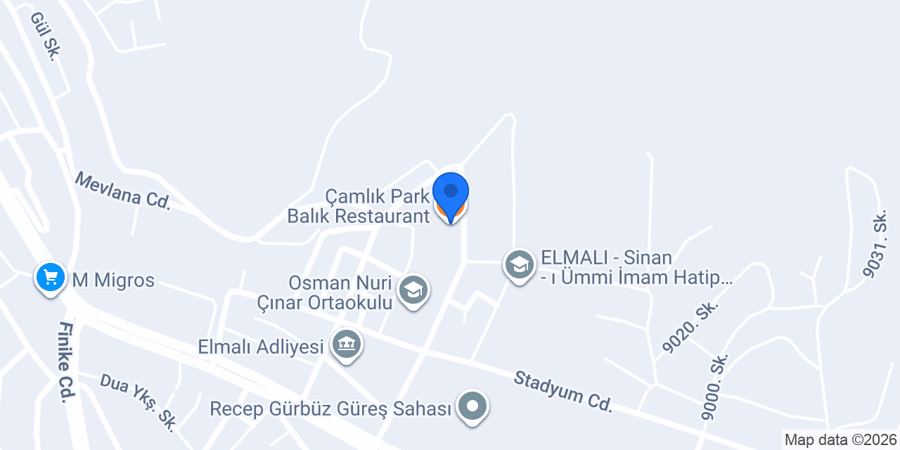 Çamlık Park Balık Restaurant konumu