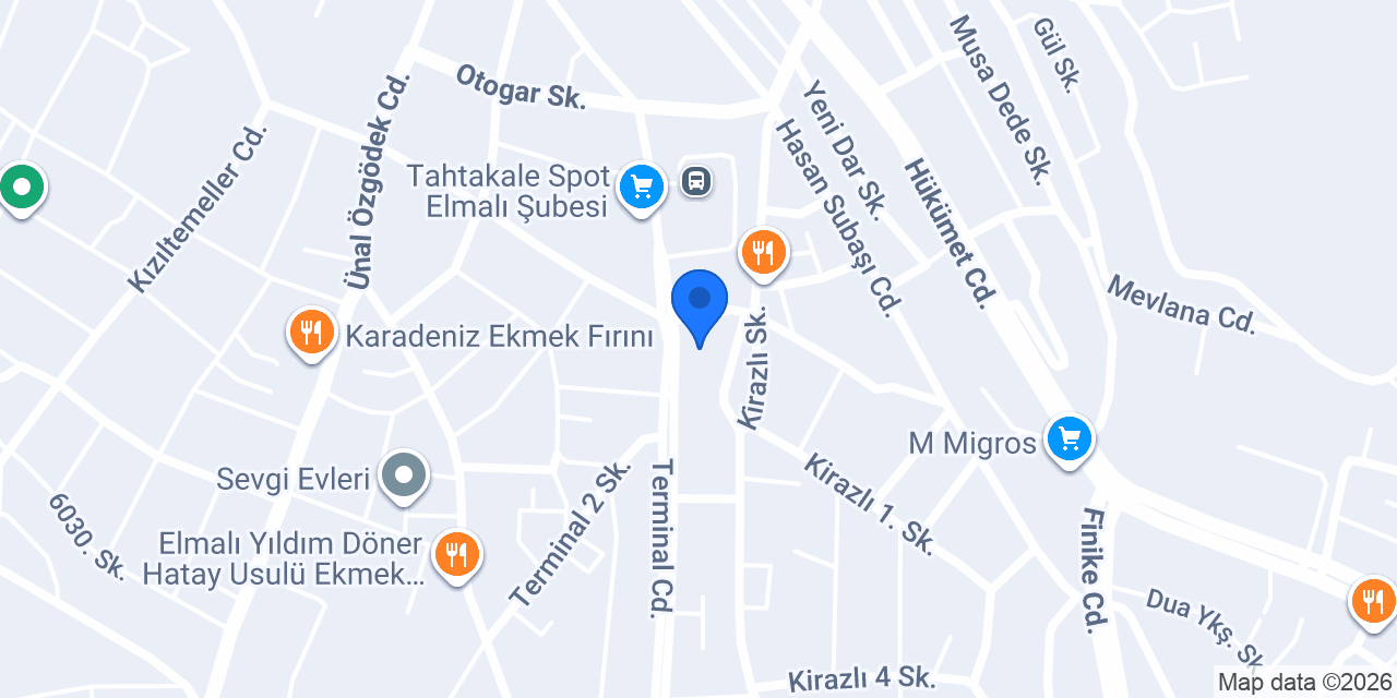 Şala Cam/Plise Sineklik konumu