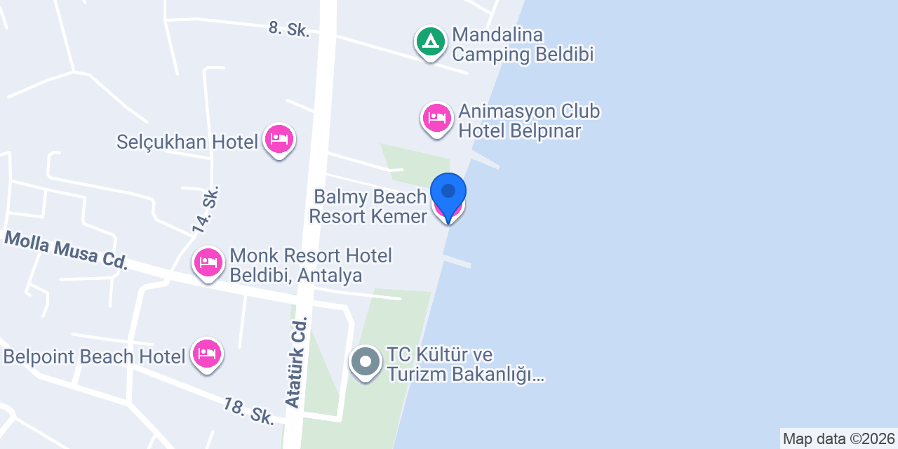 Balmy Beach Resort Kemer konumu