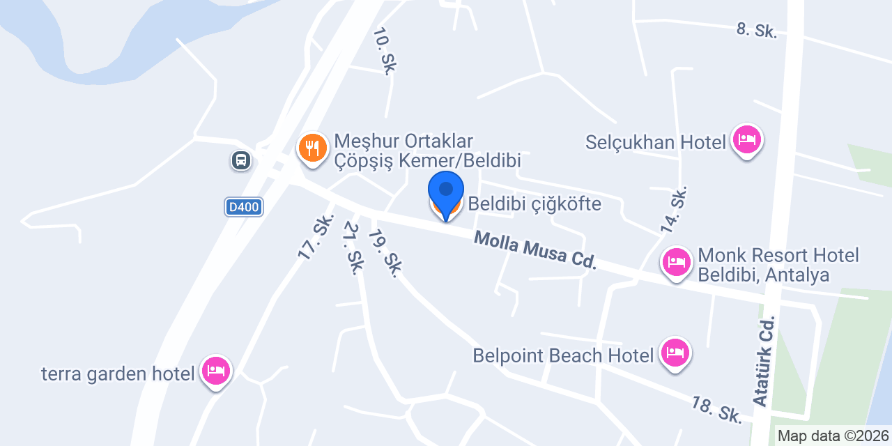 Beldibi çiğköfte konumu