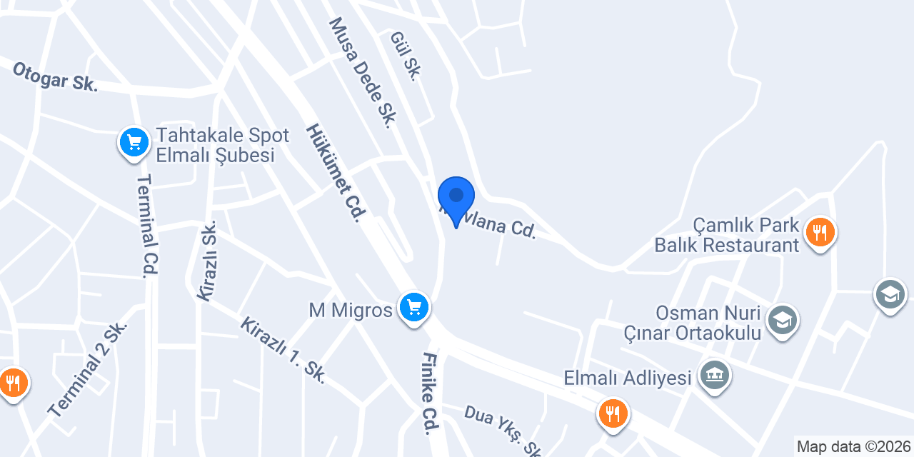 Elmalı Halk Eğitim Merkezi konumu