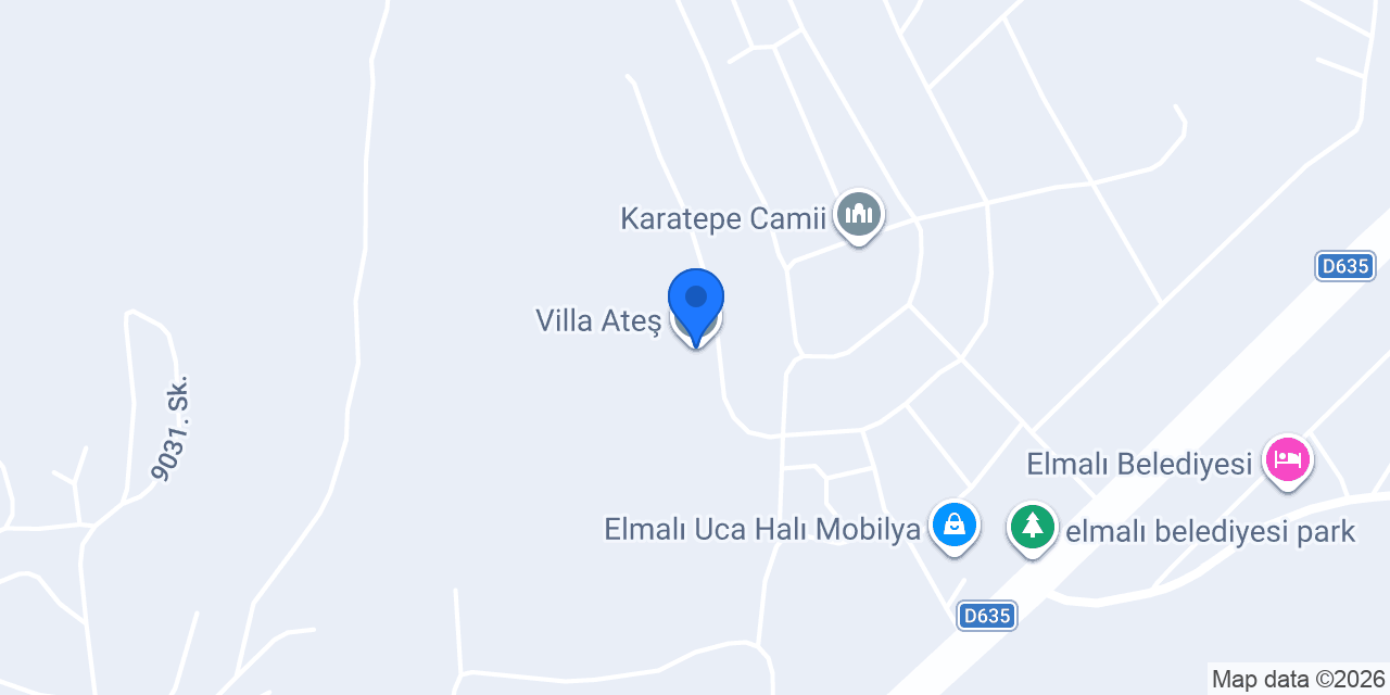 Villa Ateş konumu