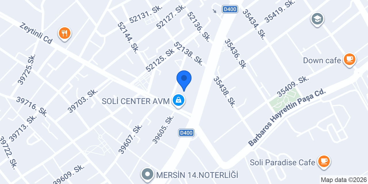 SOLİ CENTER AVM konumu