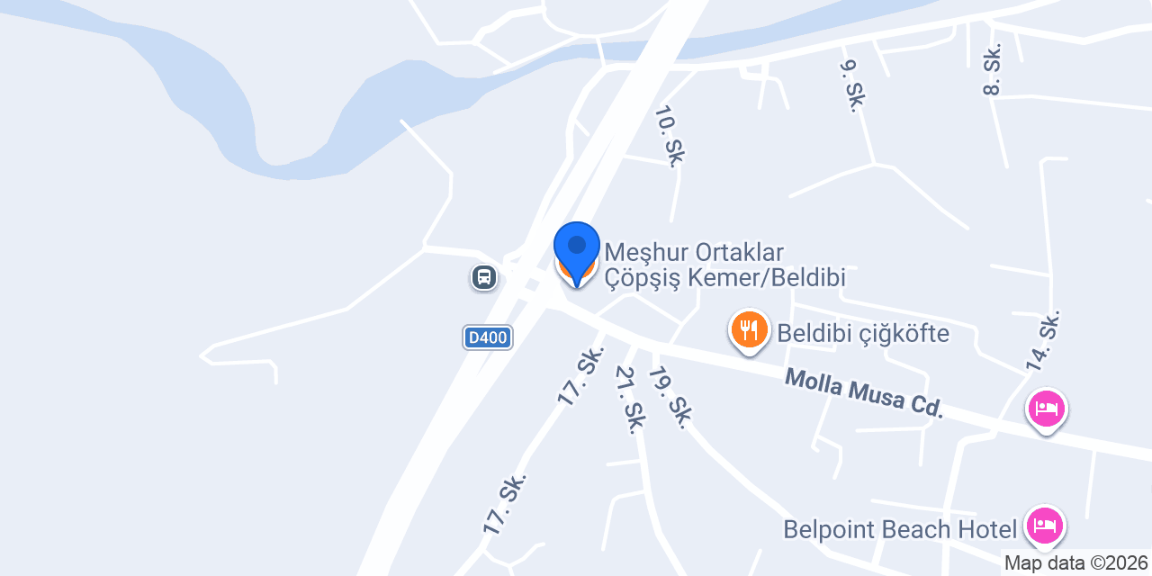 Meşhur Ortaklar Çöpşiş Kemer/Beldibi konumu
