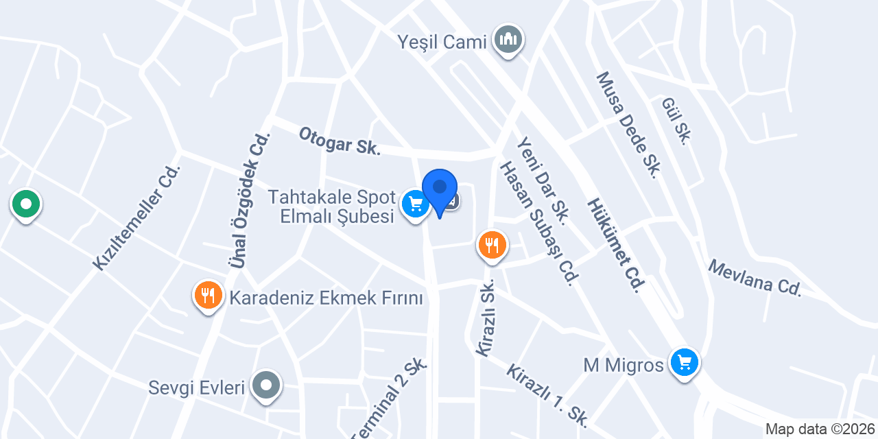 Elmalı Otogar Taksi konumu