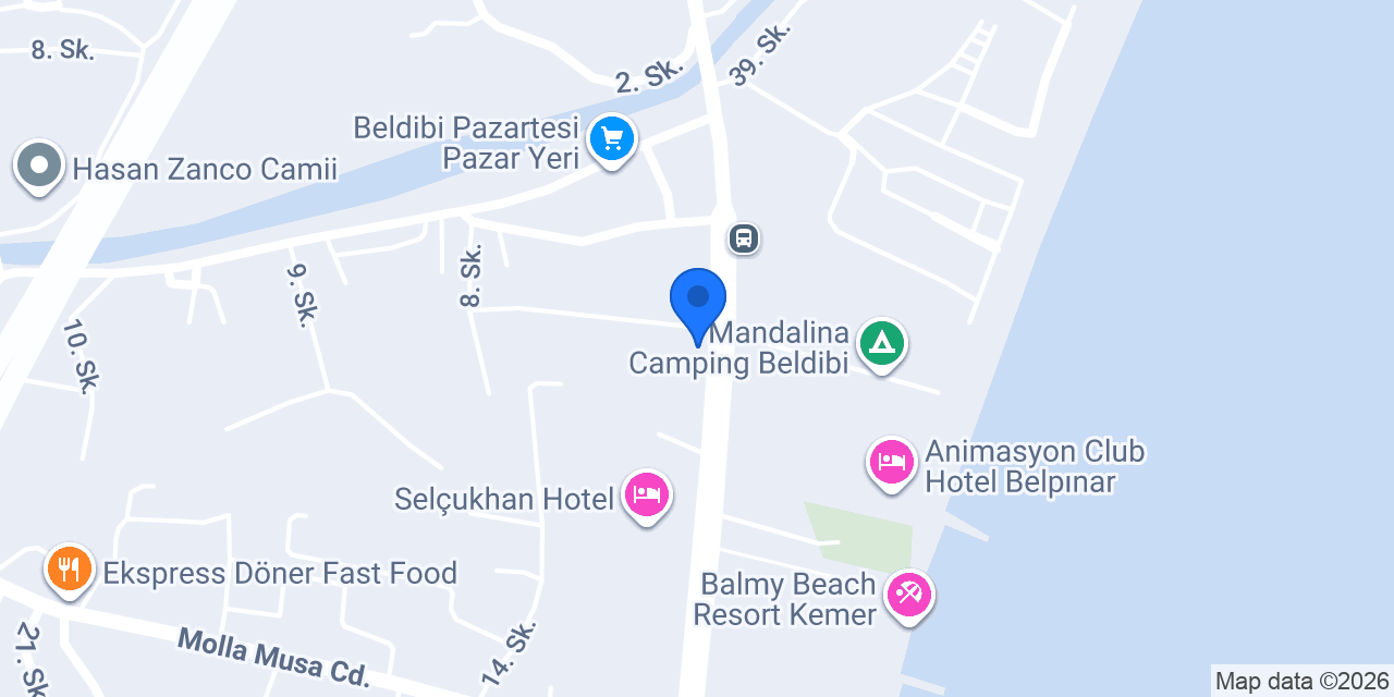 CLUB HOTEL BELPİNAR konumu