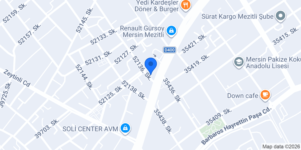 Arya Bektaş Makeup Studio Mersin konumu