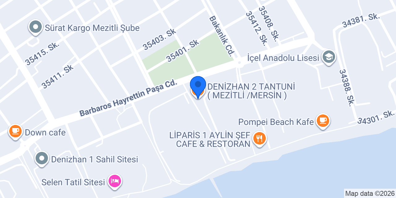 DENİZHAN 2 TANTUNİ ( MEZİTLİ /MERSİN ) konumu