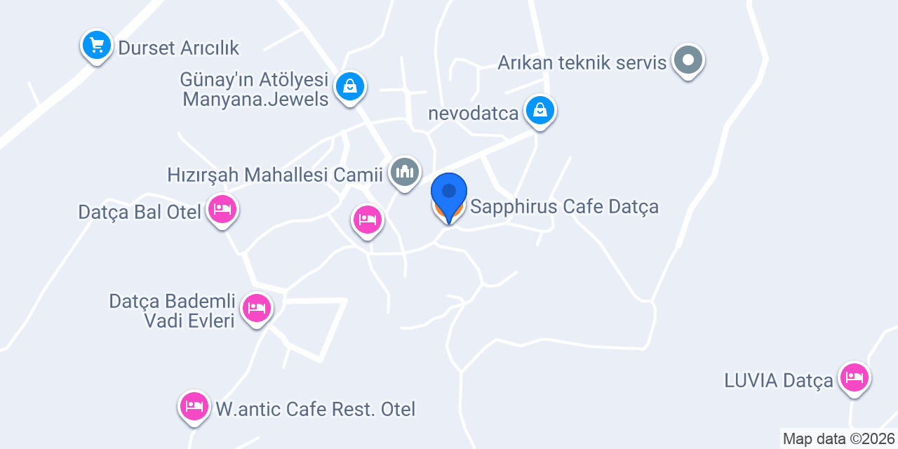 Sapphirus Cafe Datça konumu