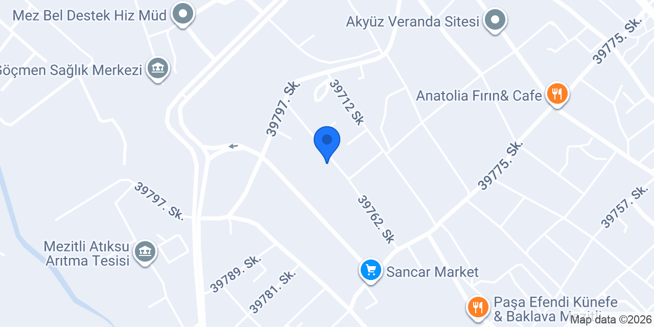 Адвокат в Мерсине - Avukat Hakan Karakayalı konumu