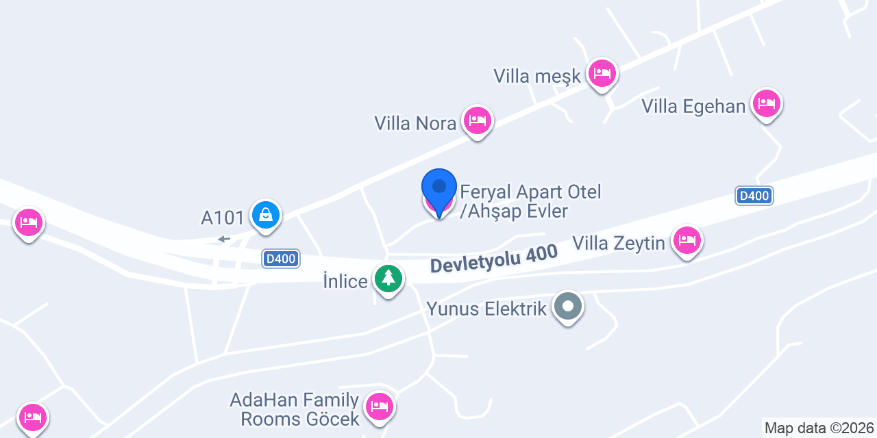 Feryal Apart Otel /Ahşap Evler konumu