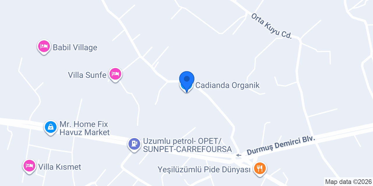 Cadianda Organik konumu