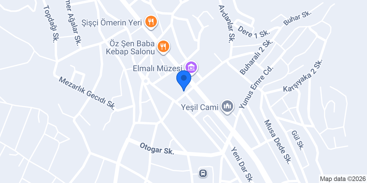 DenizBank Elmalı Şubesi konumu