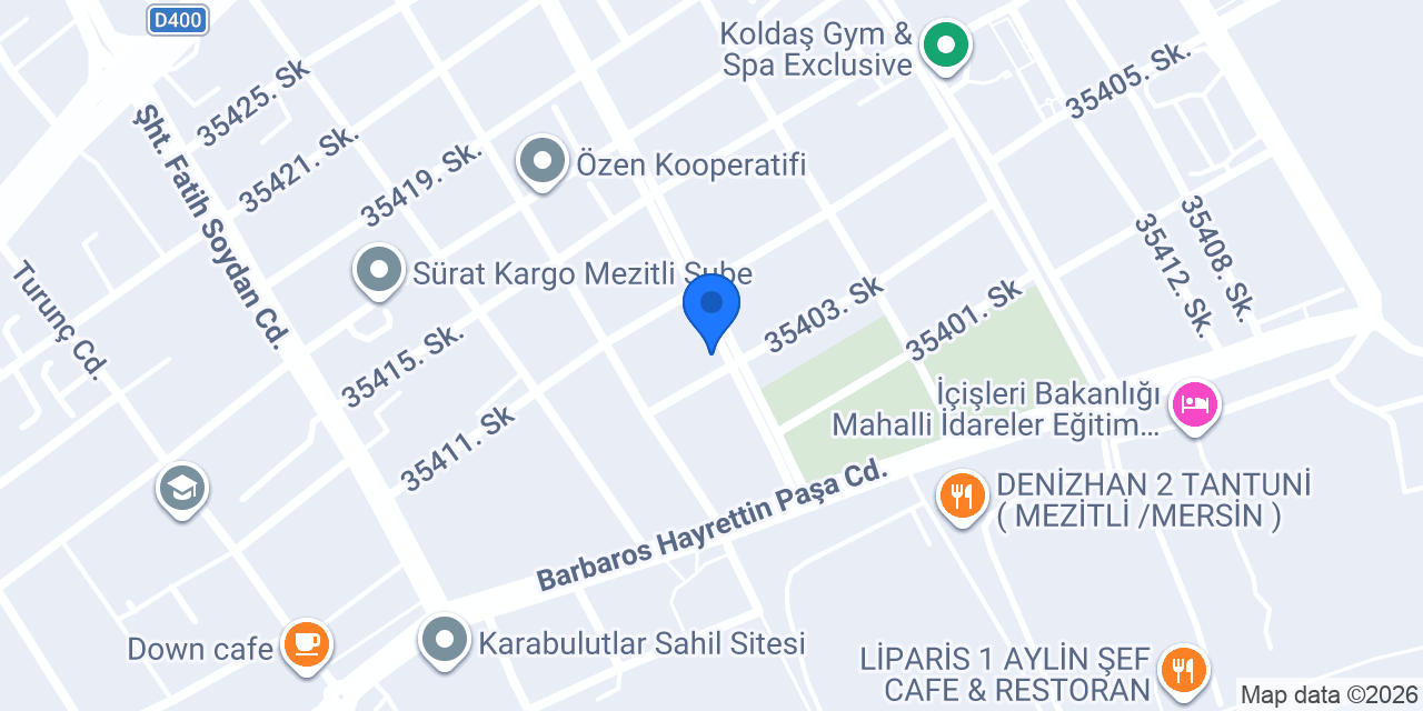 Trio Pilates Mersin konumu