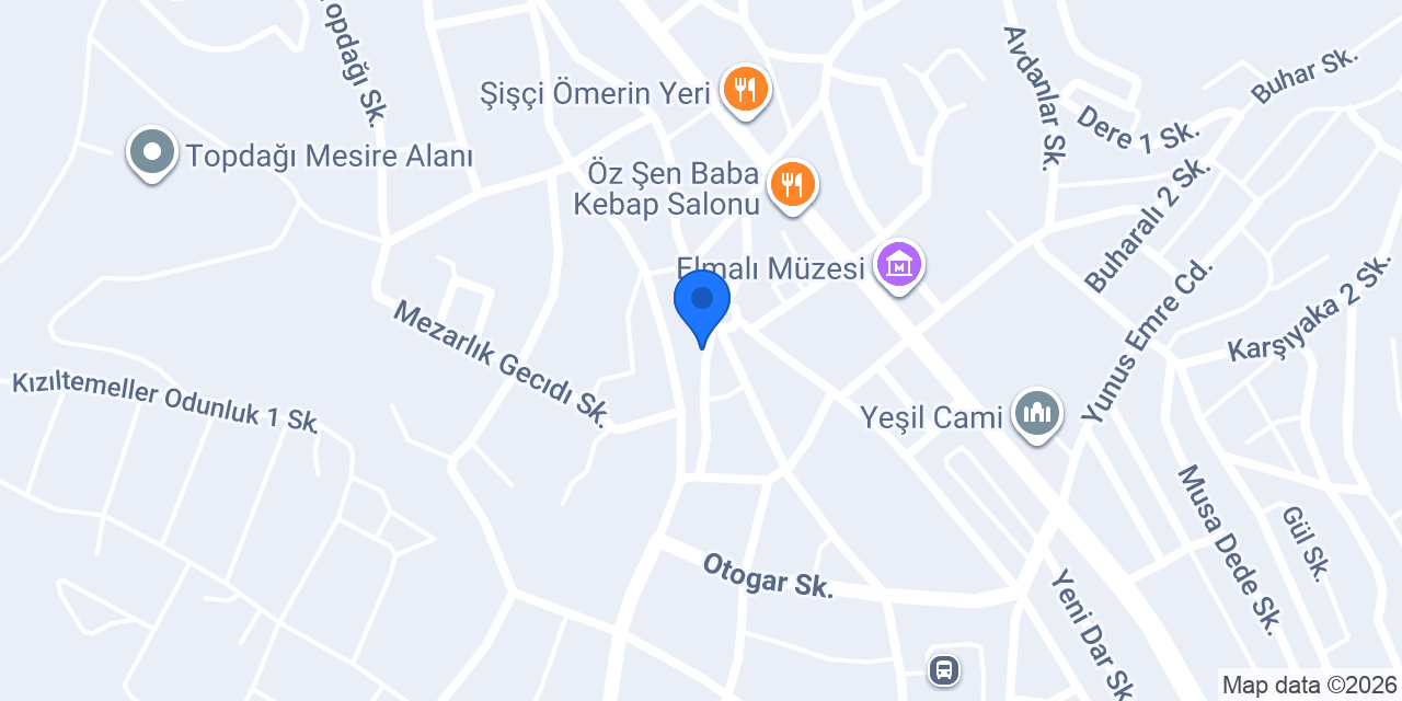 Korkmaz kuaför konumu