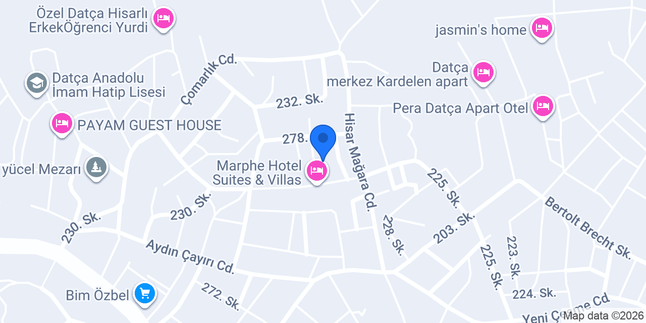 Datça tenis akademisi konumu