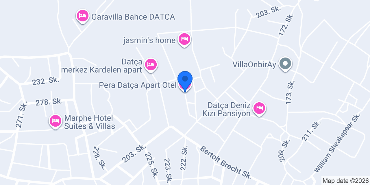 Pera Datça Apart Otel konumu